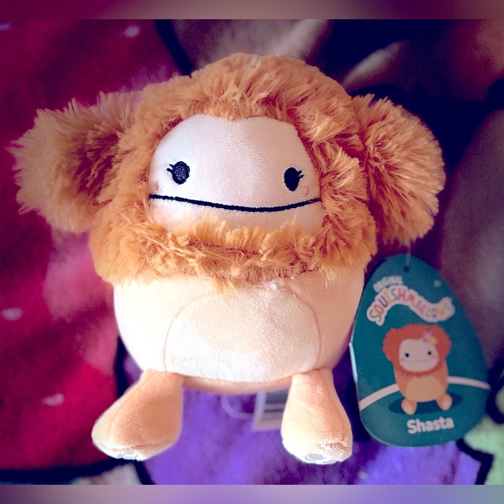 Shasta bigfoot squishmallow,  no flower on head defect , NWT